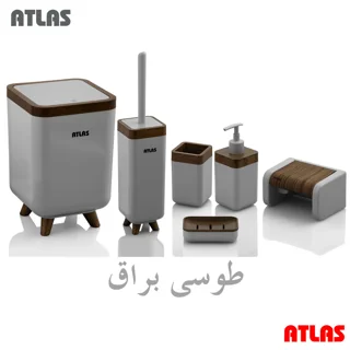 ست سرویس بهداشتی 6 تکه اطلس مدل چوب ژیوار 101739431