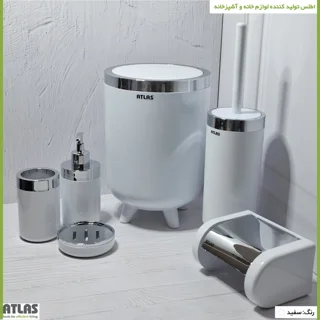 ست سرویس بهداشتی 6 تکه اطلس مدل سلین طرح کروم 101739689