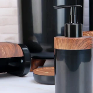 ست سرویس بهداشتی 6 تکه اطلس مدل سلین طرح چوب 101739268