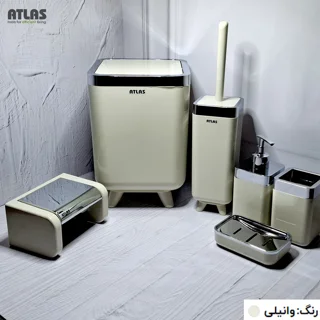ست سرویس بهداشتی 6 تکه اطلس مدل ژیوار طرح کروم 101739563