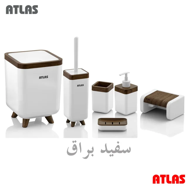 ست سرویس بهداشتی 6 تکه اطلس مدل چوب ژیوار 101739429
