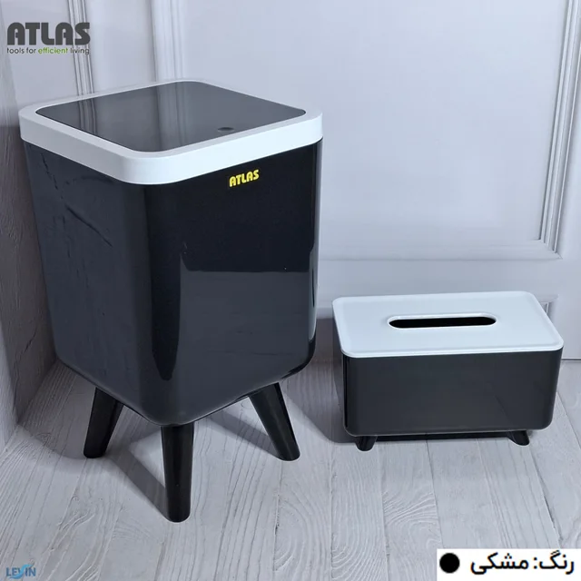ست سطل و جای دستمال اطلس مدل ژیوار طرح اکونومی کد 101 101740043