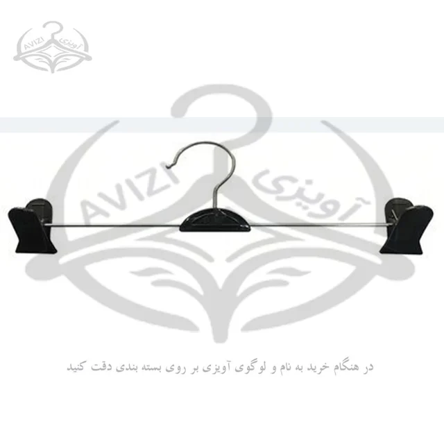چوب لباسی مدل دوگیره شلوار کد 102 بسته 12 عددی 101740119
