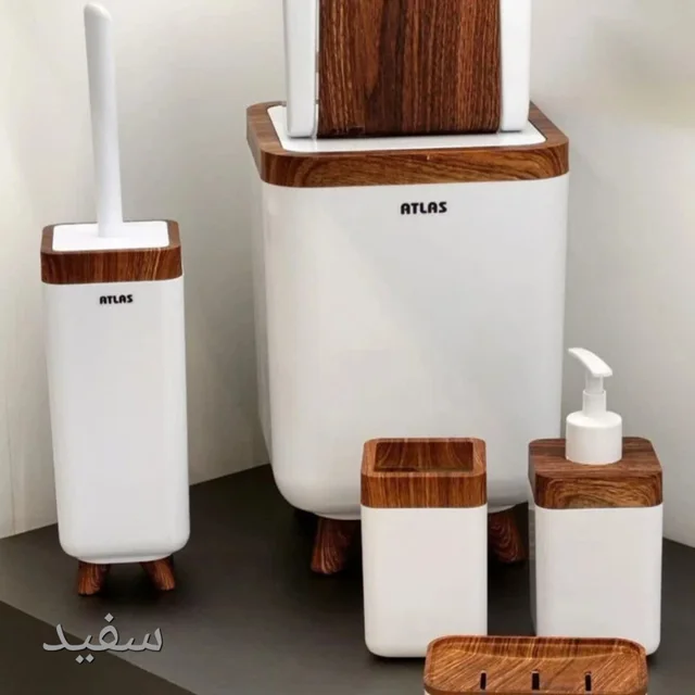 ست سرویس بهداشتی 6 تکه اطلس مدل چوب ژیوار 101739425
