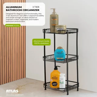 استند حمام اطلس مدل ماهان طرح مستطیل 101740008