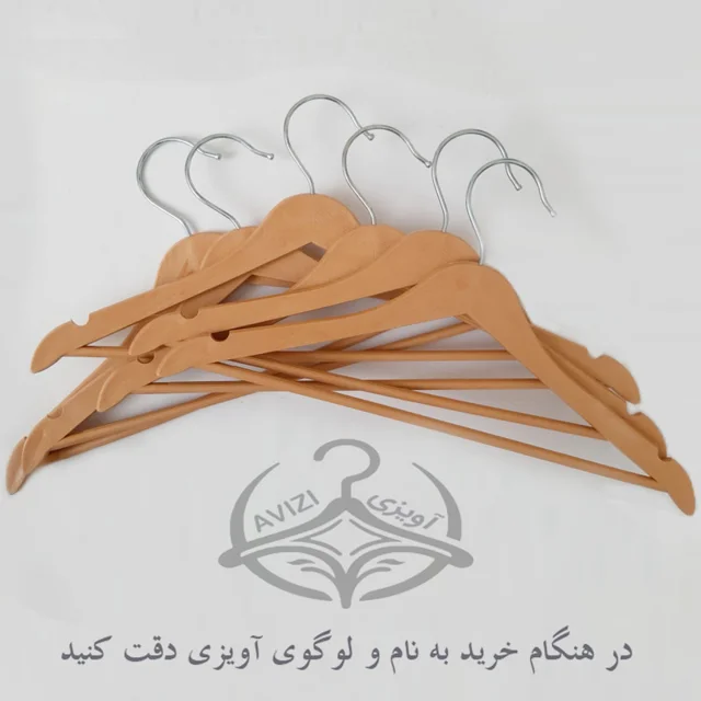 چوب لباسی مدل چوب افرا کد 43 بسته 12 عددی 101739383