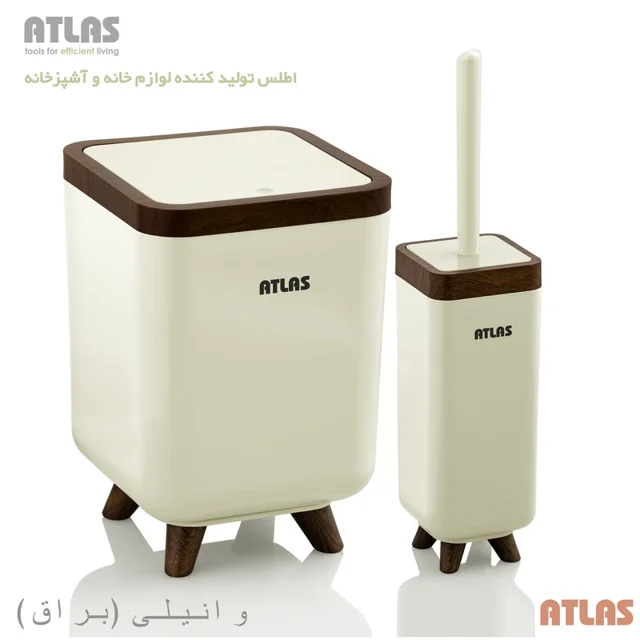 ست سطل و فرچه اطلس مدل ژیوار طرح چوب 101739707