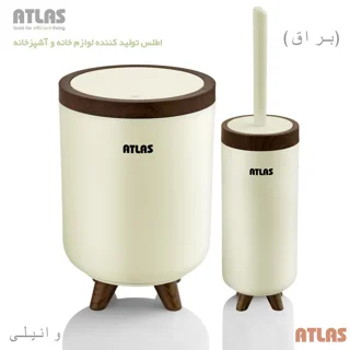 ست سطل و فرچه اطلس مدل سلین طرح چوب 101739446