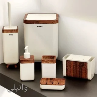 ست سرویس بهداشتی 6 تکه اطلس مدل چوب ژیوار 101739423