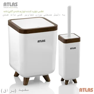 ست سطل و فرچه اطلس مدل ژیوار طرح چوب 101739704