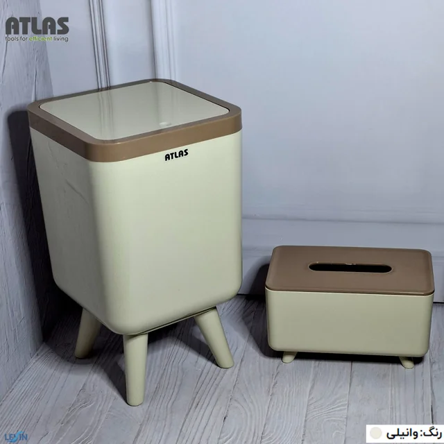 ست سطل و جای دستمال اطلس مدل ژیوار طرح اکونومی کد 101 101740046