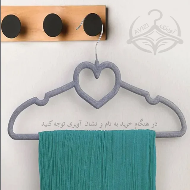 چوب لباسی مدل آویزی مخمل بسته 20 عددی 101740161