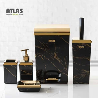 ست سرویس بهداشتی 5 تکه اطلس مدل زاگرس طرح ماربل 101739503