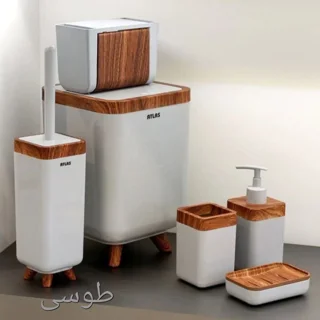 ست سرویس بهداشتی 6 تکه اطلس مدل چوب ژیوار 101739427