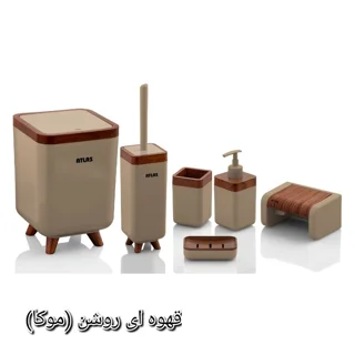 ست سرویس بهداشتی 6 تکه اطلس مدل چوب ژیوار 101739439