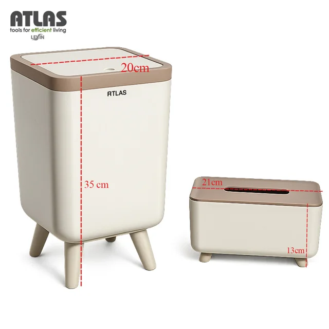 ست سطل و جای دستمال اطلس مدل ژیوار طرح اکونومی کد 101 101740049
